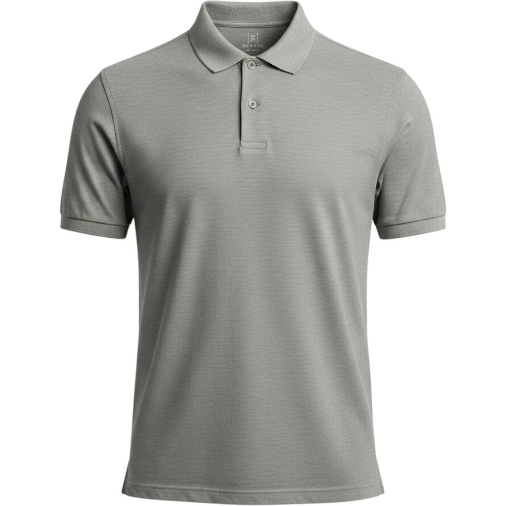 George Short‎ Sleeve Pique Collared Polo Men's Shirt Coastal Grey Size 2XL